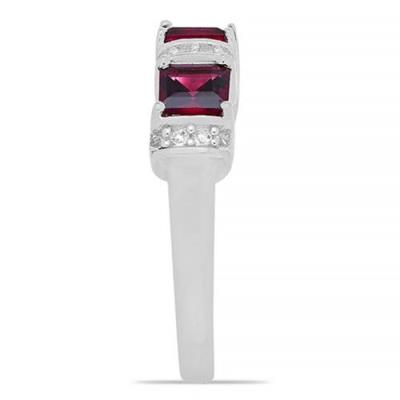 BUY REAL RHODOLITE GEMSTONE RING IN 925 SILVER